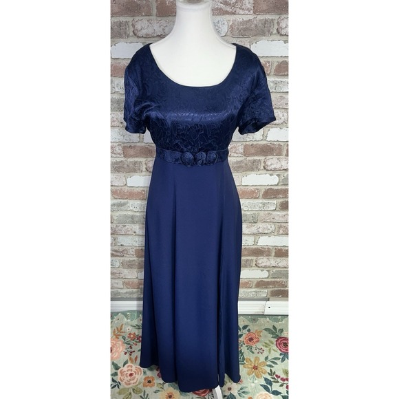 Frederick's of Hollywood Dresses & Skirts - Vintage 90s Frederick's Of Hollywood Navy Empire Waist Maxi Dress Sz 11/12